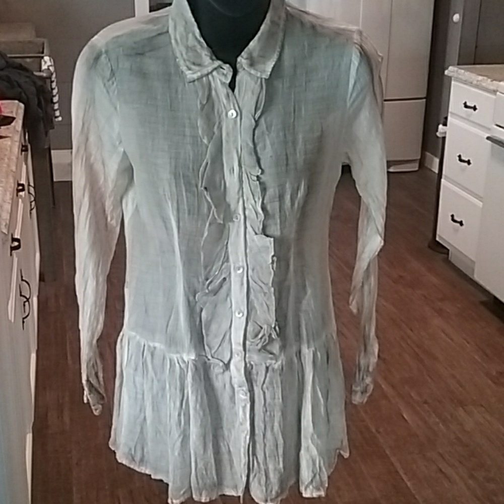 SACRED THREADS sheer tunic size S (says free sz)